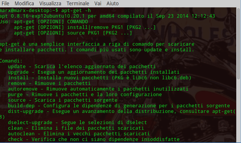 Utilizzo di apt-get: installare e rimuovere programmi da terminale