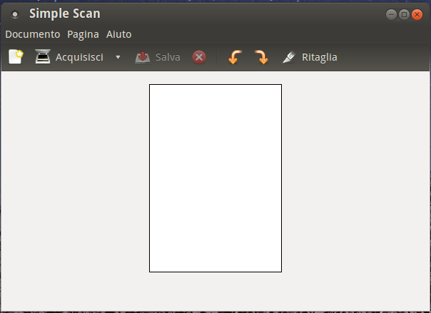 Interfaccia grafica di Simple scan