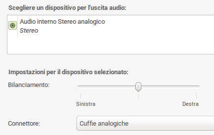 dispositivo di uscita audio dispositivo di uscita audio