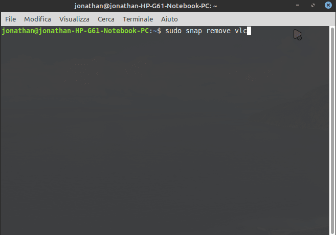 sudo snap remove pacchetto sudo snap remove pacchetto