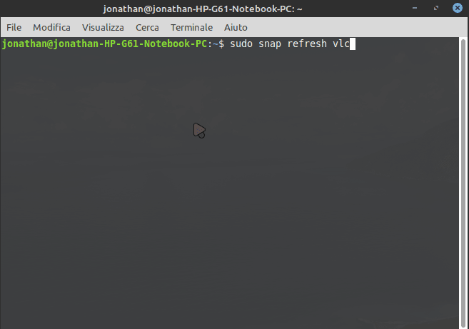 sudo snap refresh pacchetto sudo snap refresh pacchetto