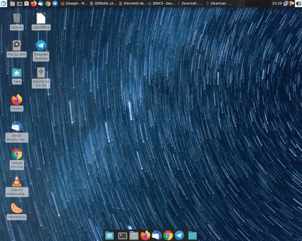 Password Debian Esempio di desktop su Debian