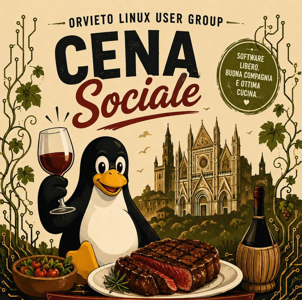 Cena sociale 5 giugno: 21 anni di OrvietoLinux